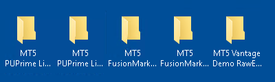 Important folders - MT5 Desktop shortcut