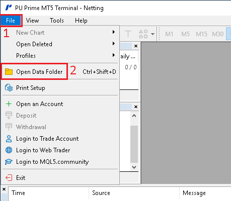 Create Shortcut to Data Folder - Image 1
