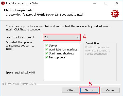 Install FileZilla Server - Image 3