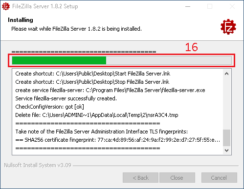 Install FileZilla Server - Image 9