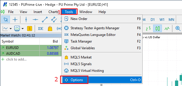 Configurer le terminal MetaTrader5 - Image 1