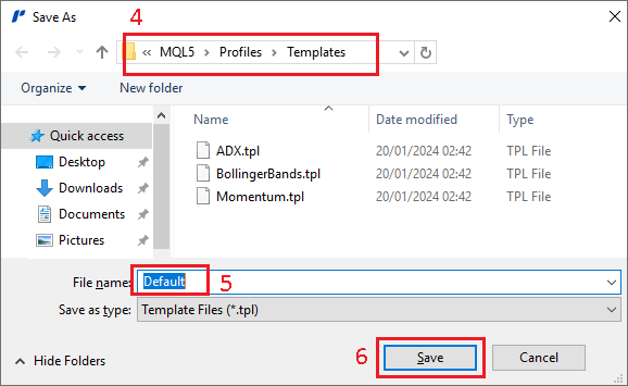 Définir le modèle de graphique par défaut - Image 2