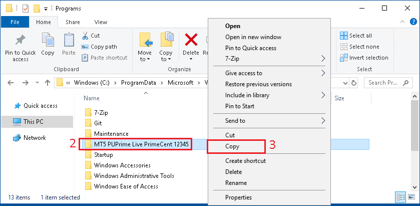 Dossier de raccourci de copie MetaTrader - Image 3