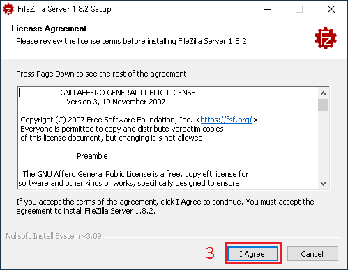 Installer FileZilla Server - Image 2