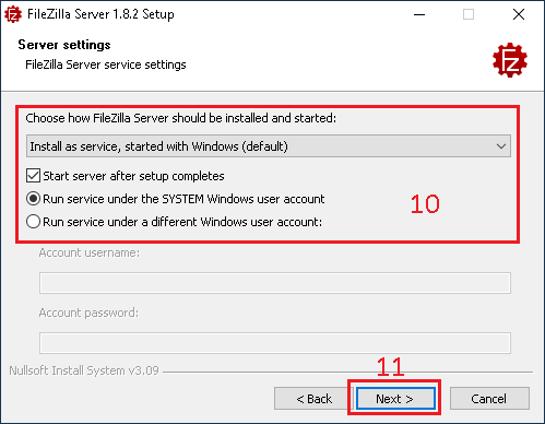 Installer FileZilla Server - Image 6